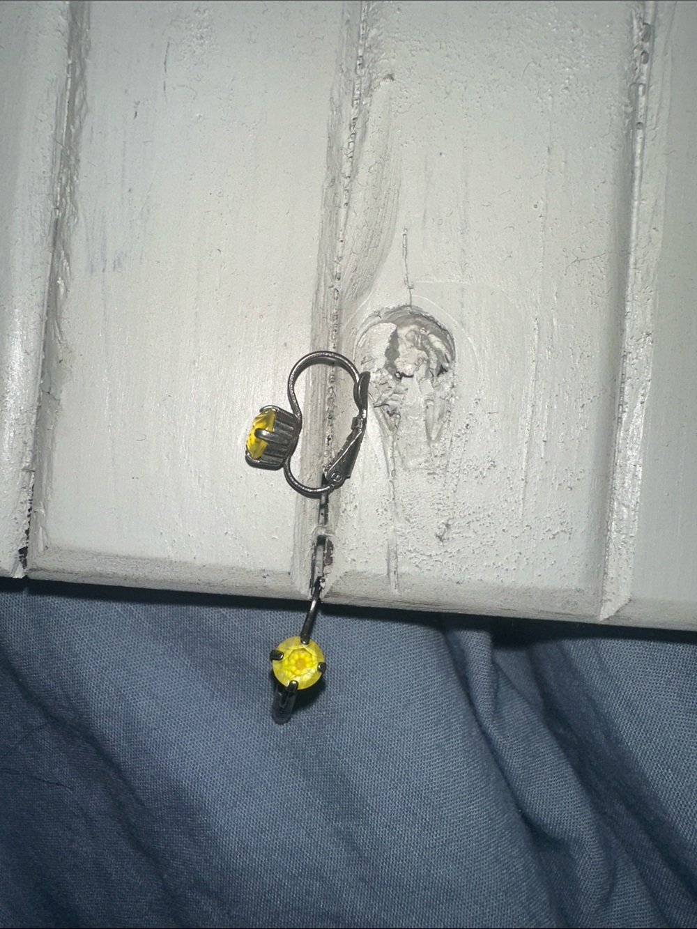 Sabika Yellow Crystal Drop Earrings
